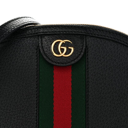 Gucci Calfskin GG Web Small Ophidia Dome Shoulder Bag Black 9 of 13