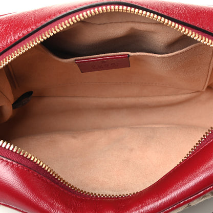 Gucci Monogram Azalea Calfskin Matelasse Diagonal Small GG Marmont Chain Shoulder Bag Beige Ebony New Cherry Red 5 of 9