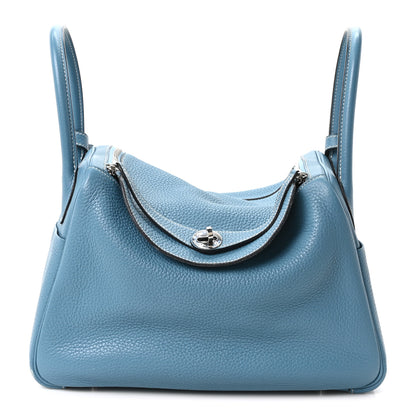 Hermes Taurillon Clemence Lindy 30 Bleu Jean 1 of 10