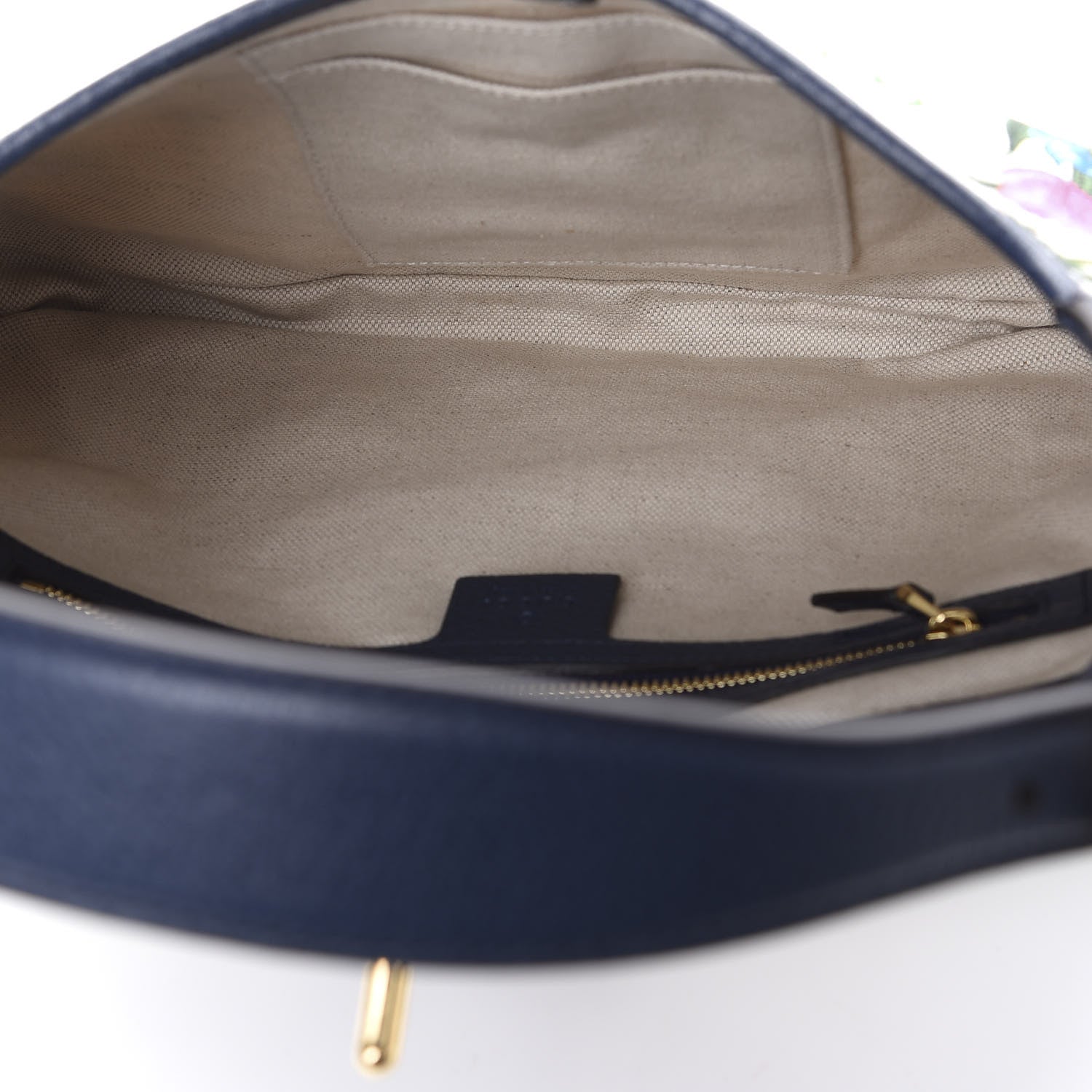 Gucci Canvas Flora Medium Jackie Hobo Blue Agata 5 of 10