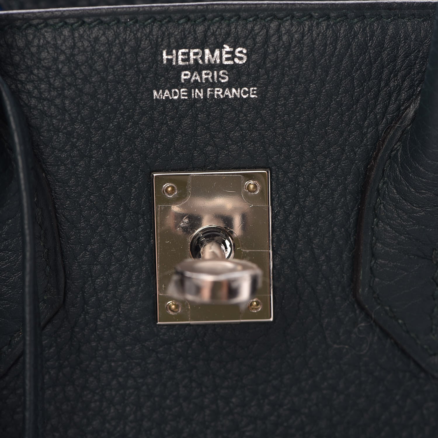 Hermes Togo Swift Officier Birkin 25 Vert Cypress Bleu Zellige 28 of 34