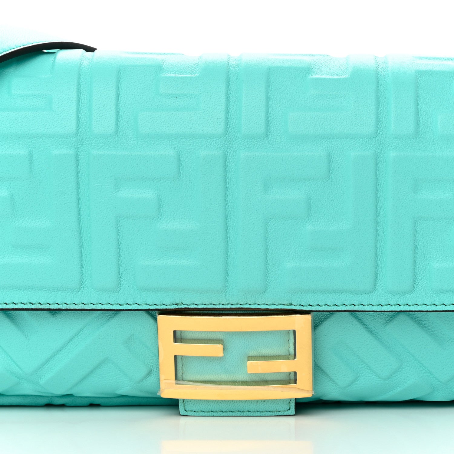 Fendi Nappa FF 1974 Embossed Baguette Tiffany 8 of 13