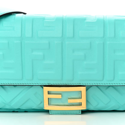 Fendi Nappa FF 1974 Embossed Baguette Tiffany 8 of 13