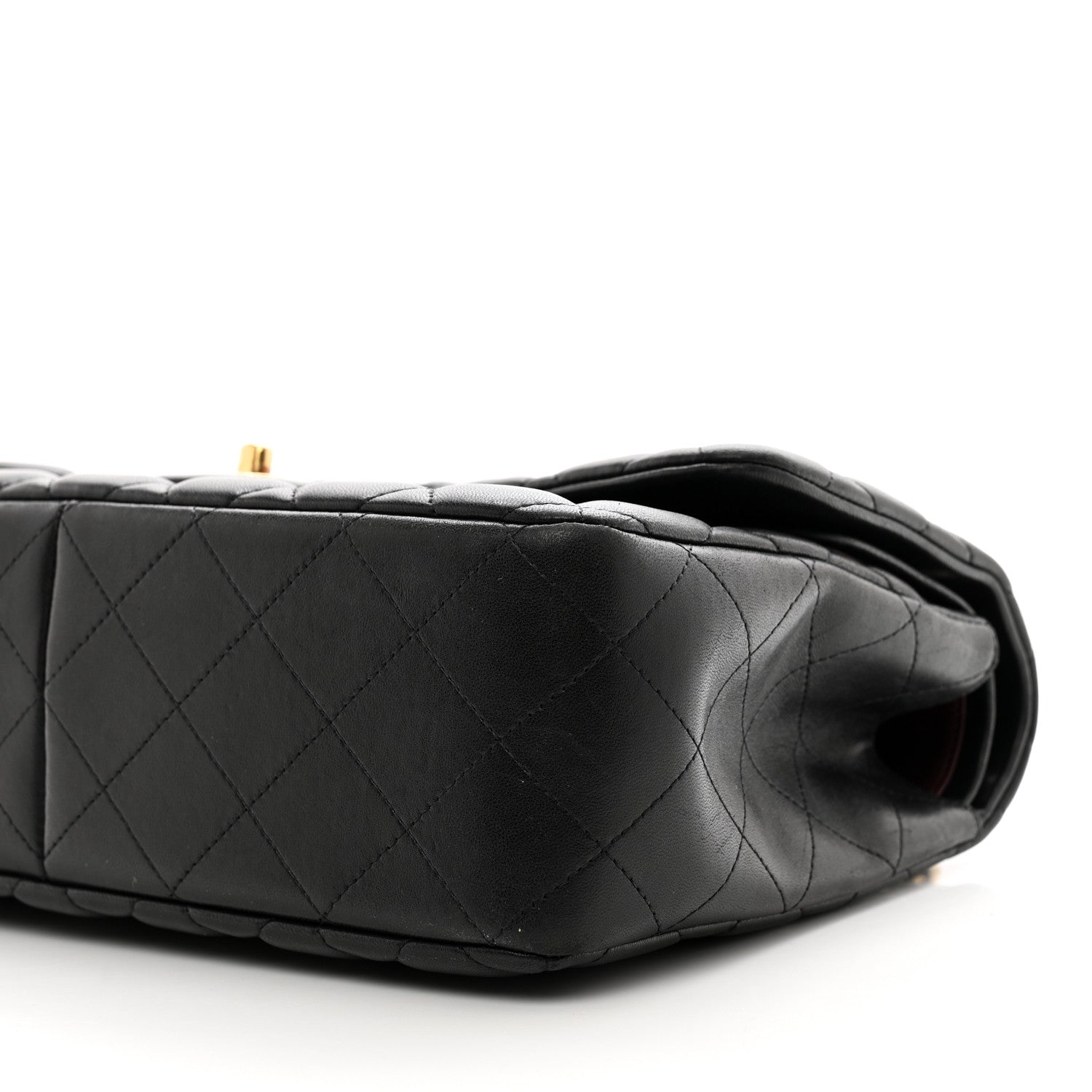 Chanel Lambskin Quilted Jumbo Double Flap Black 10 of 11