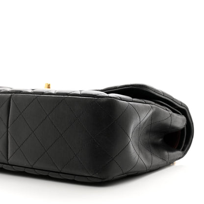 Chanel Lambskin Quilted Jumbo Double Flap Black 10 of 11
