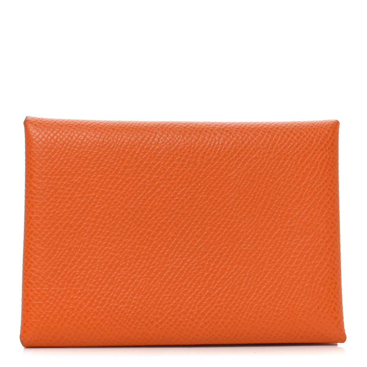 Hermes Epsom Verso Calvi Duo Card Case Orange Lime 1 of 7