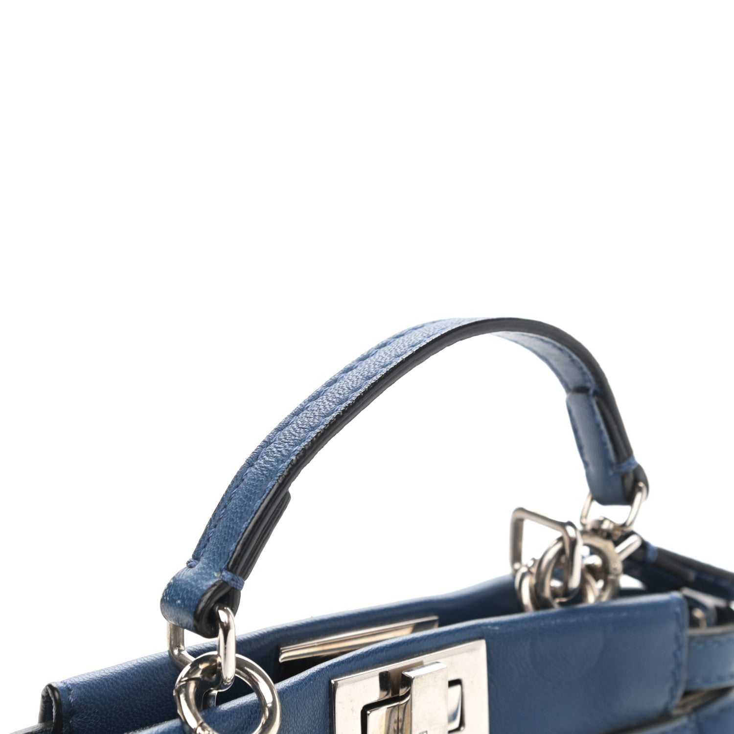 Fendi Shiny Nappa Micro Peekaboo Iconic Satchel Iris 10 of 11