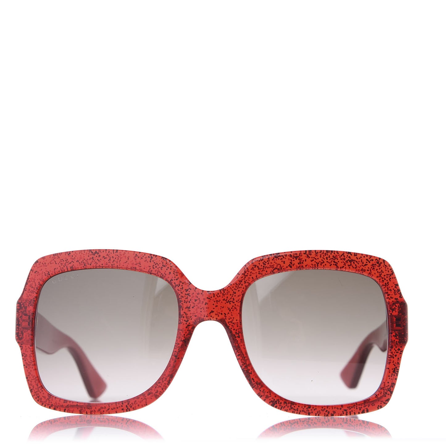 Square Frame GG 0036S Sunglasses Glitter Red