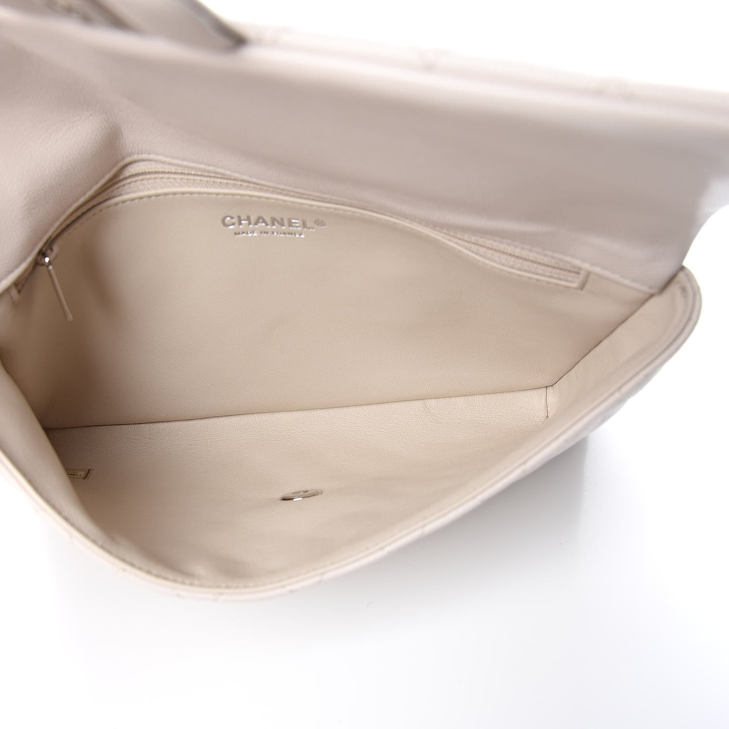 Chanel Caviar Quilted Flap Clutch Ivory 5 of 11