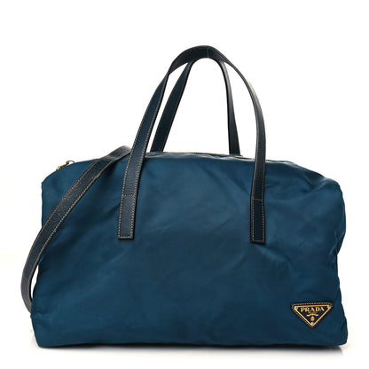 Prada Tessuto Nylon Satchel Blue 1 of 8