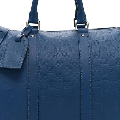 Louis Vuitton Damier Infini Keepall Bandouliere 45 Neptune 8 of 10