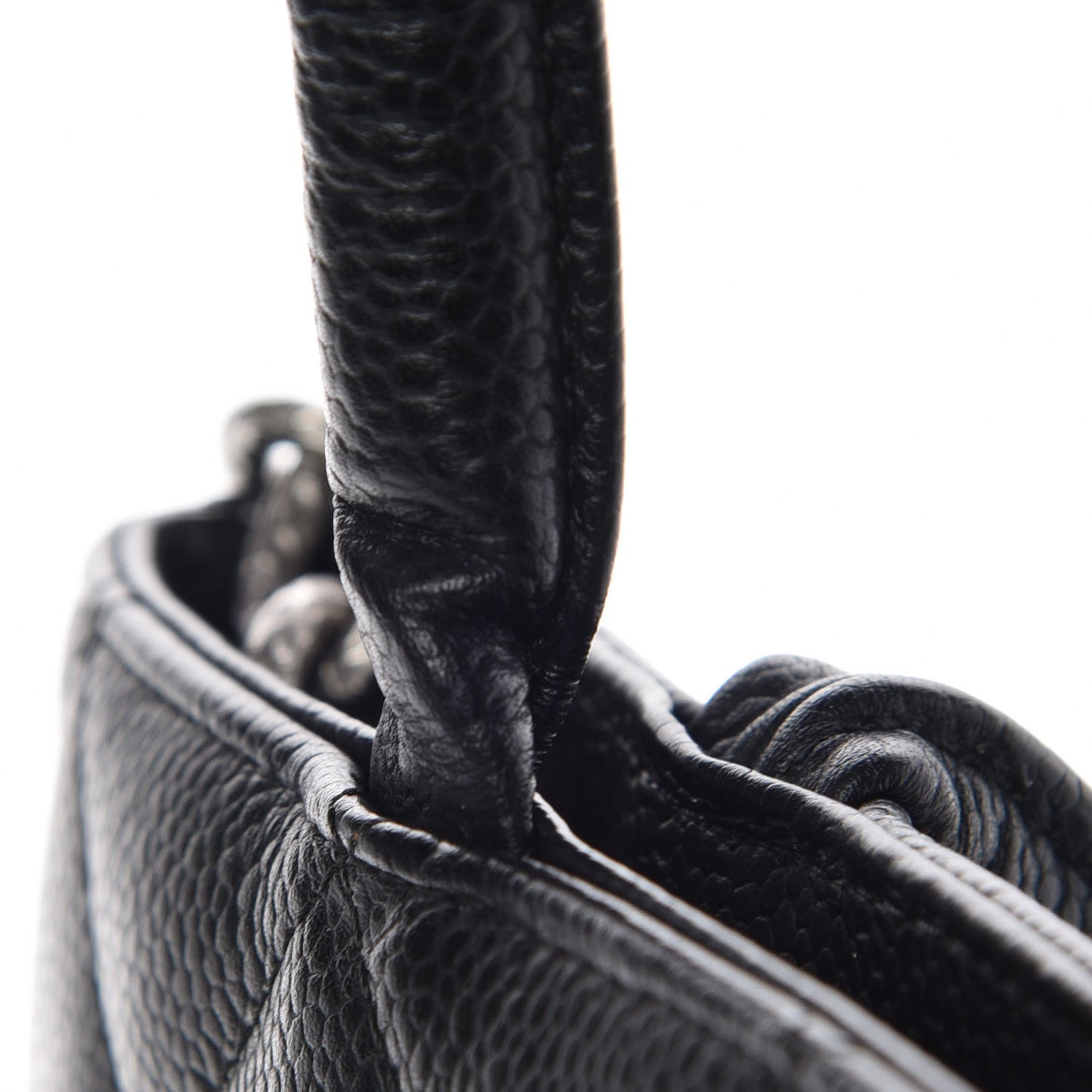 Caviar Quilted Medallion Tote Black