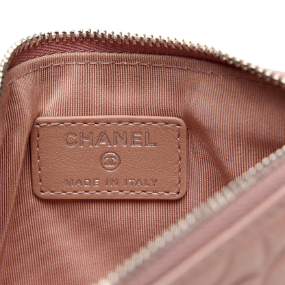 Chanel Goatskin Camellia Embossed Cosmetic Pouch Light Pink 6 of 10