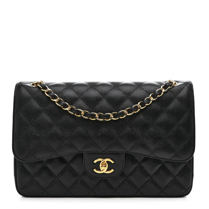 Chanel Caviar Quilted Jumbo Double Flap Black 1 of 10