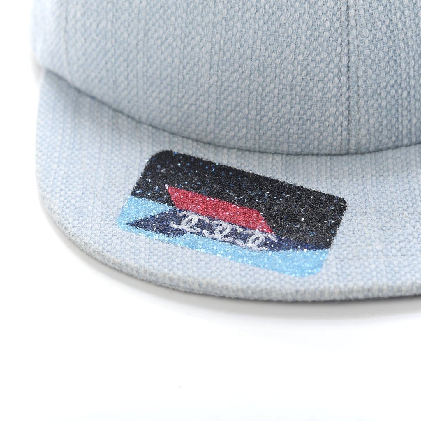 Cotton Strass Cap Hat Sky Blue