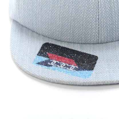 Chanel Cotton Strass Cap Hat Sky Blue 5 of 5