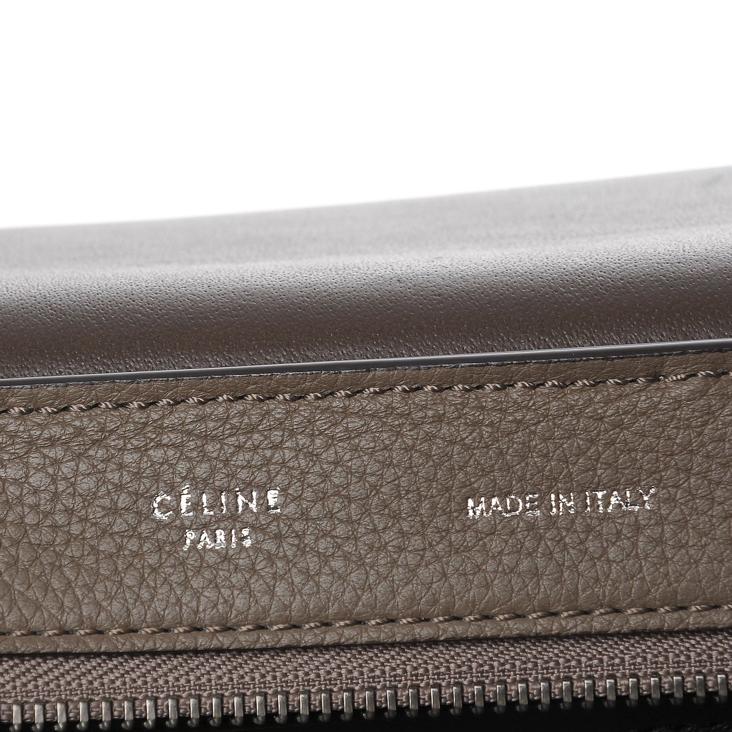 Drummed Calfskin Suede Large Trapeze Souris