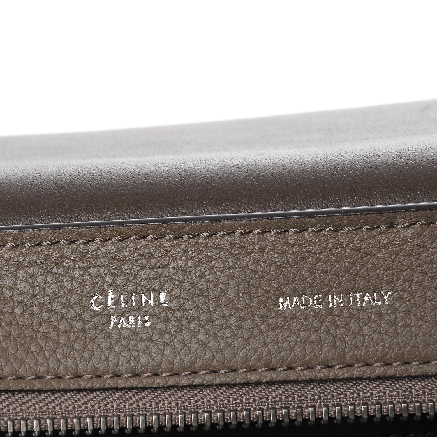 Celine Drummed Calfskin Suede Large Trapeze Souris 6 of 7