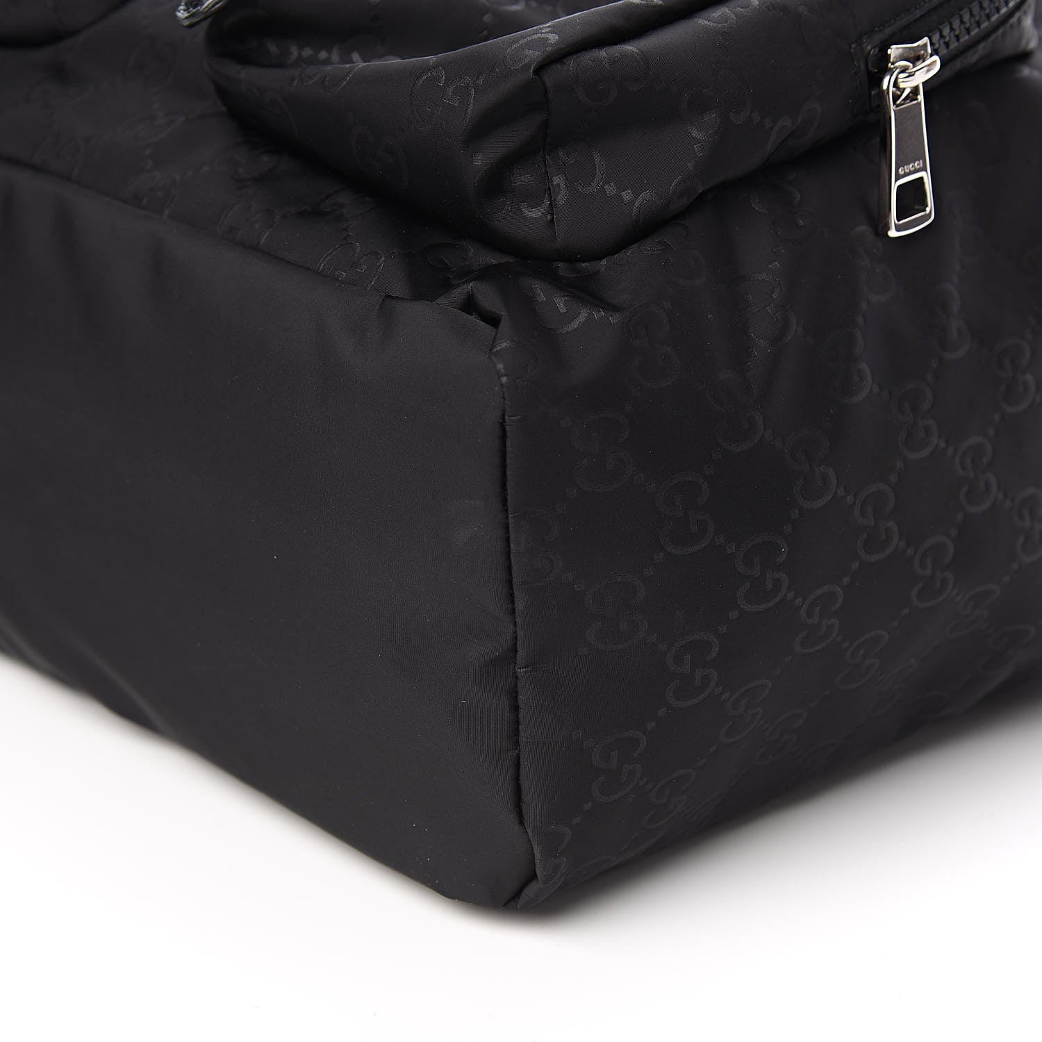 Gucci Nylon Monogram Small Single Buckle Backpack Black 9 of 10