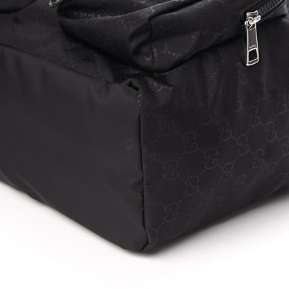 Gucci Nylon Monogram Small Single Buckle Backpack Black 9 of 10