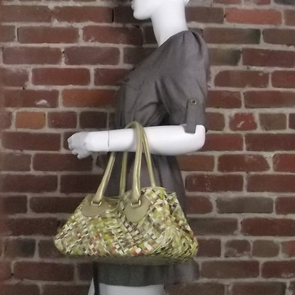 Bottega Veneta Woven Leather Satchel Multicolor 2 of 8