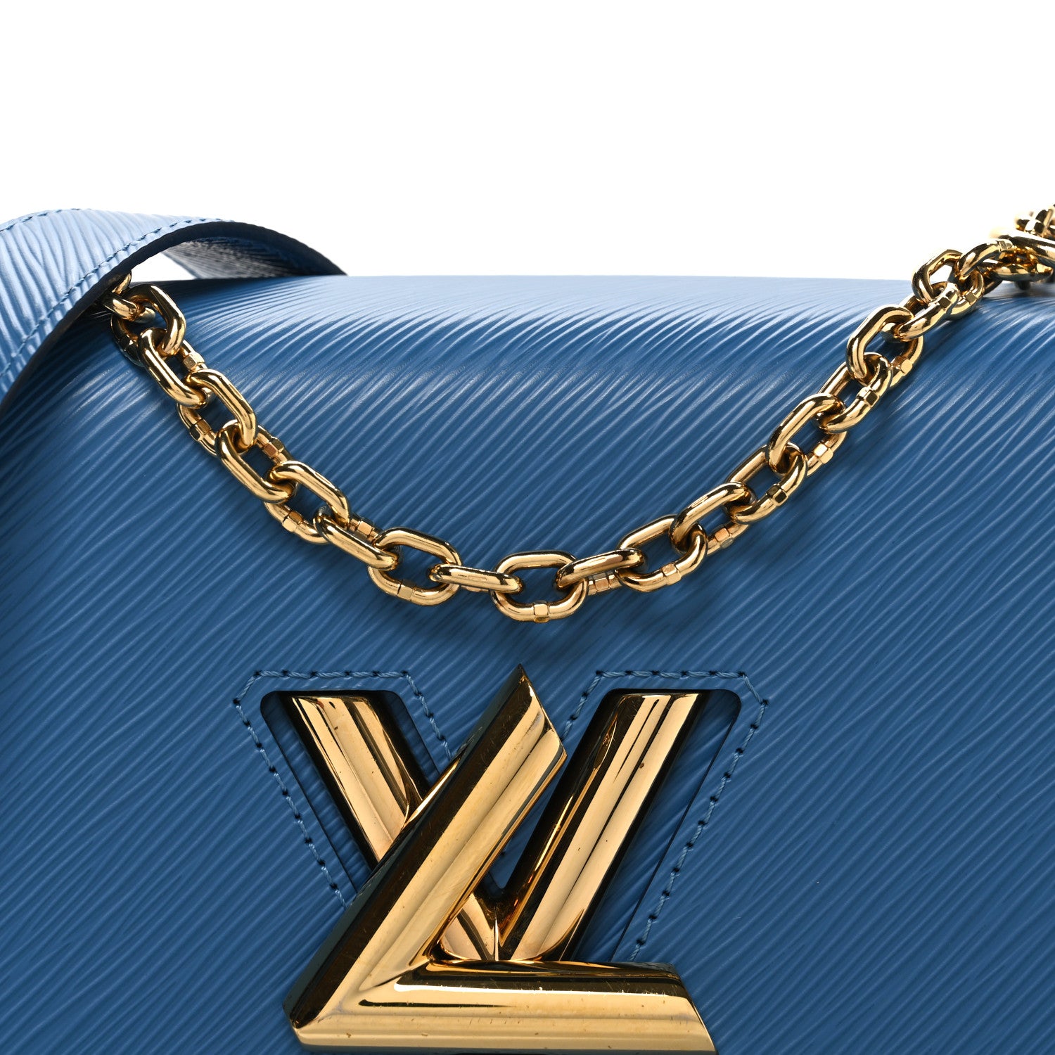 Louis Vuitton Epi Twist Shoulder Bag MM Blue Jean 9 of 11