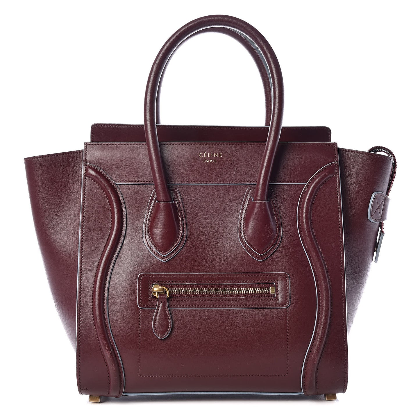 Palmelato Micro Luggage Burgundy Azur Blue