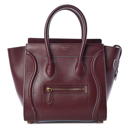Celine Palmelato Micro Luggage Burgundy Azur Blue 1 of 23