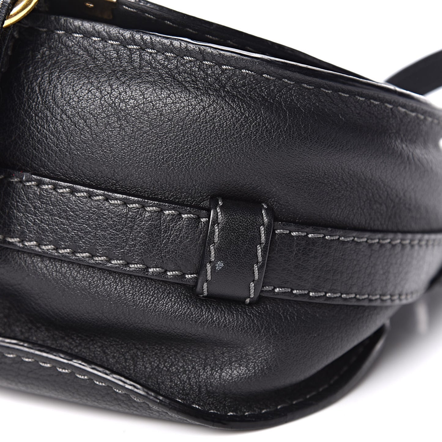 Calfskin Mini Marcie Round Crossbody Bag Black