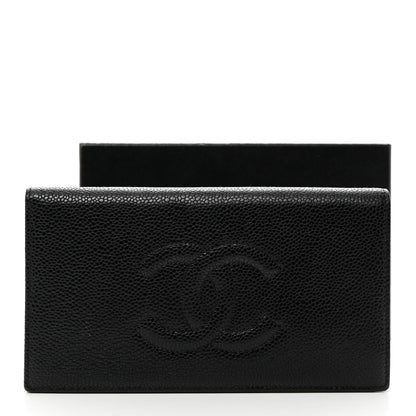 Chanel Caviar Timeless CC Yen Wallet Black 9 of 9