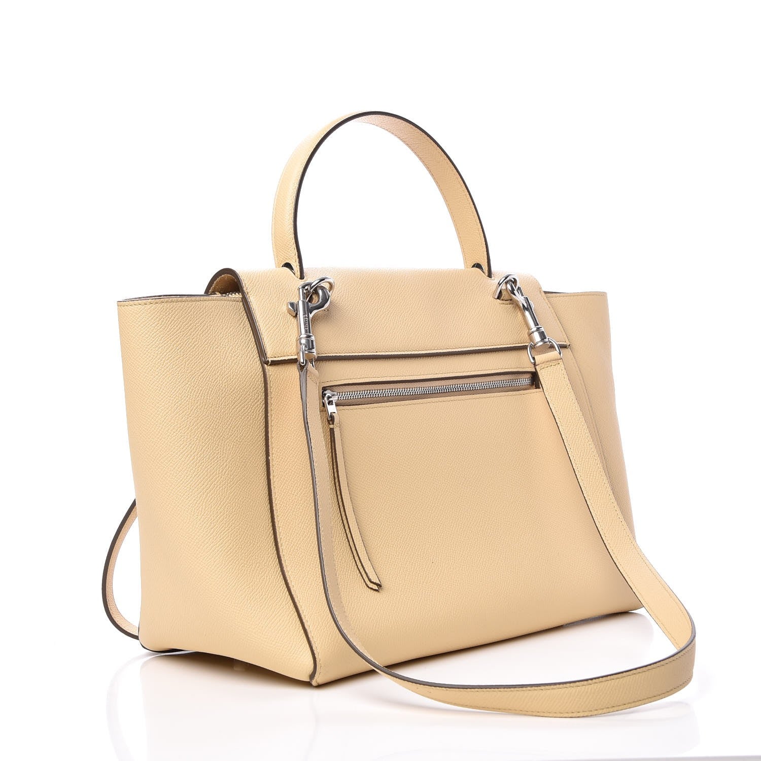 Celine Drummed Calfskin Mini Belt Bag Cream 4 of 12