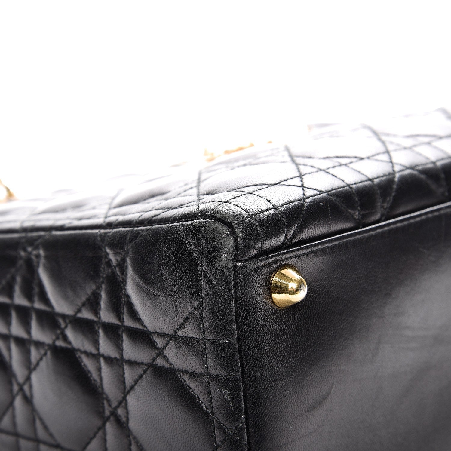 Christian Dior Lambskin Cannage Large Lady Dior Black 9 of 12