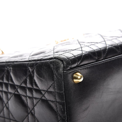 Christian Dior Lambskin Cannage Large Lady Dior Black 9 of 12
