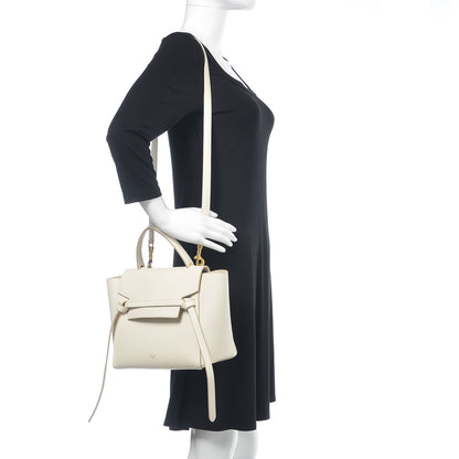 Celine Grained Calfskin Micro Belt Bag White 2 of 10