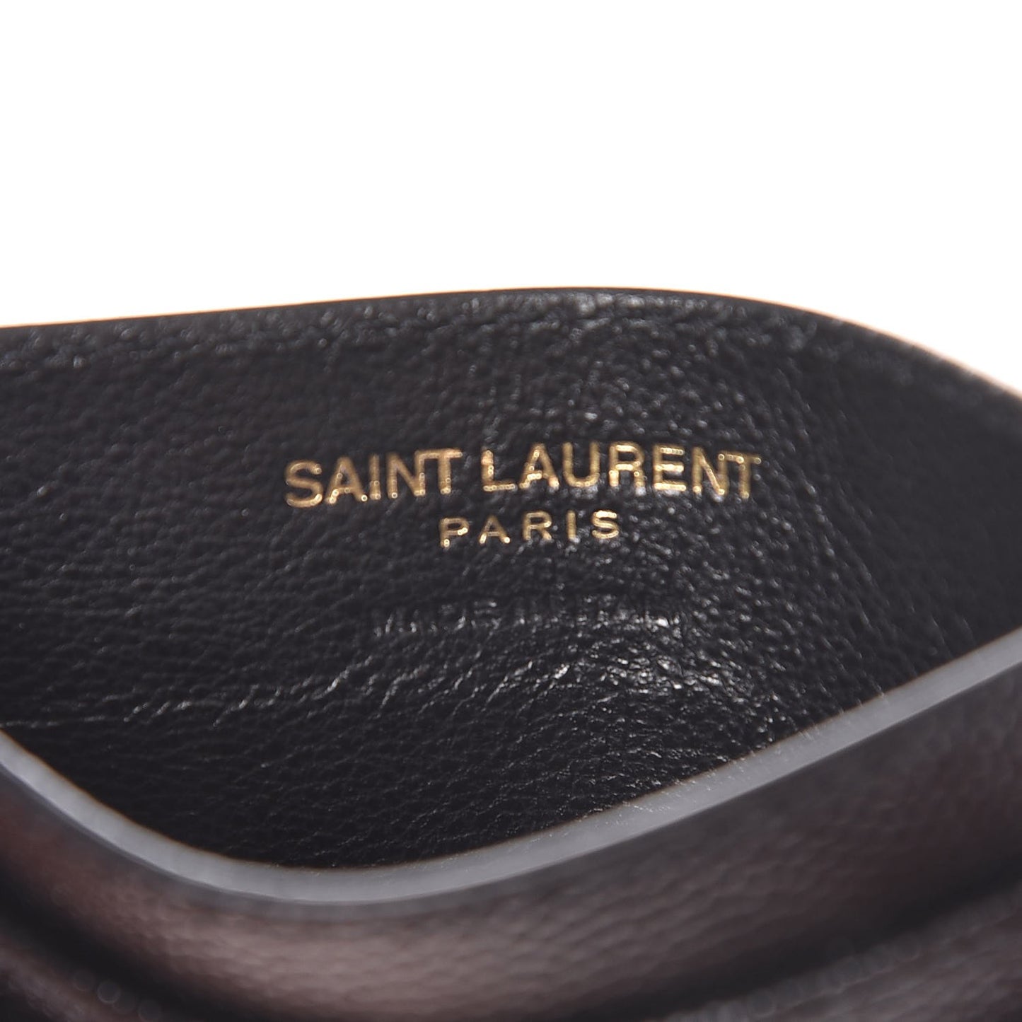 Grain De Poudre Matelasse Chevron Monogram Credit Card Case Black