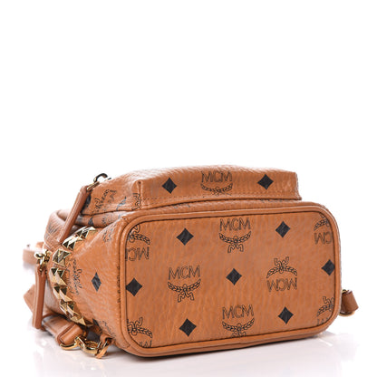 MCM Visetos Side Stud X-Mini Stark Backpack Cognac 5 of 11