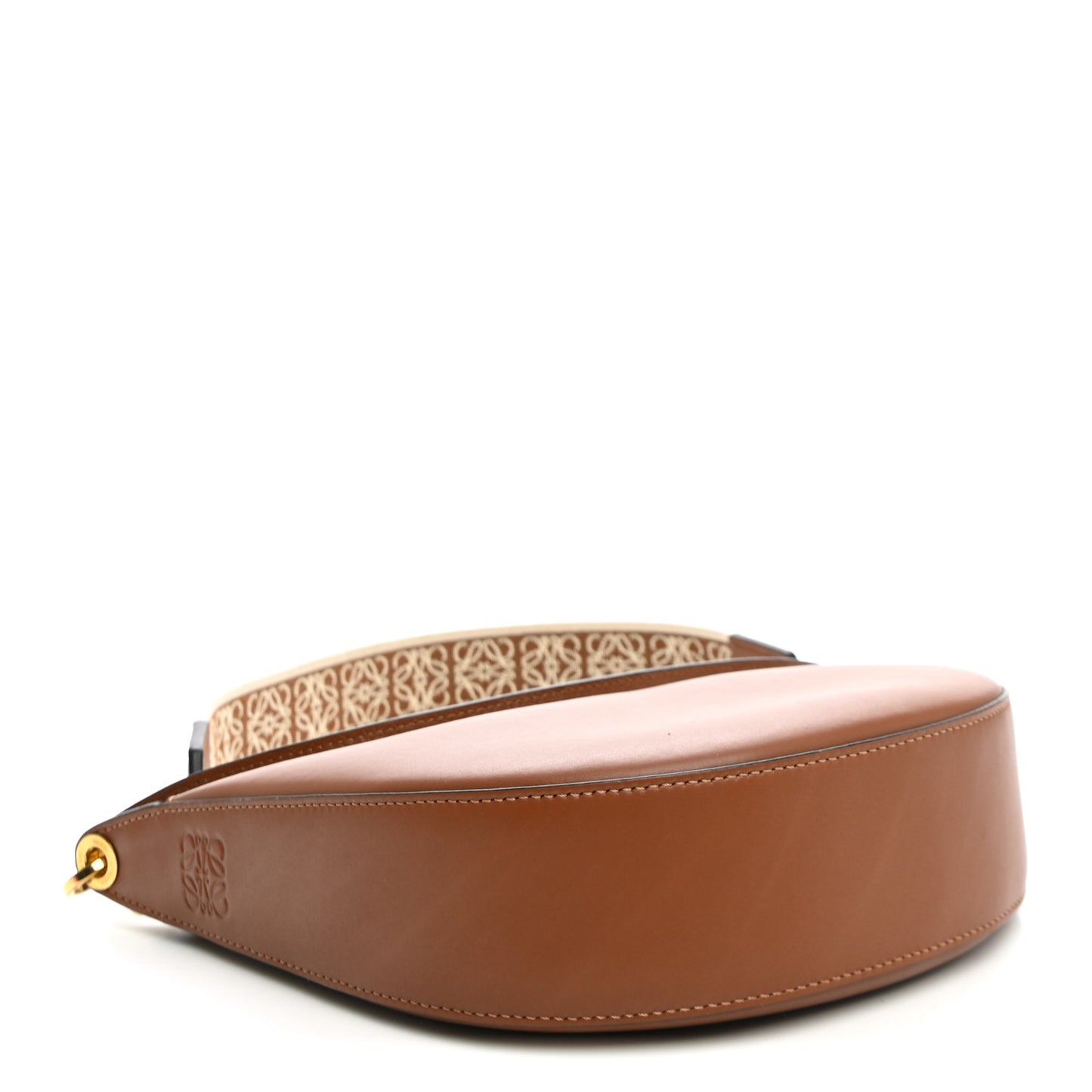 Satin Calfskin Jacquard Luna Bag Pecan
