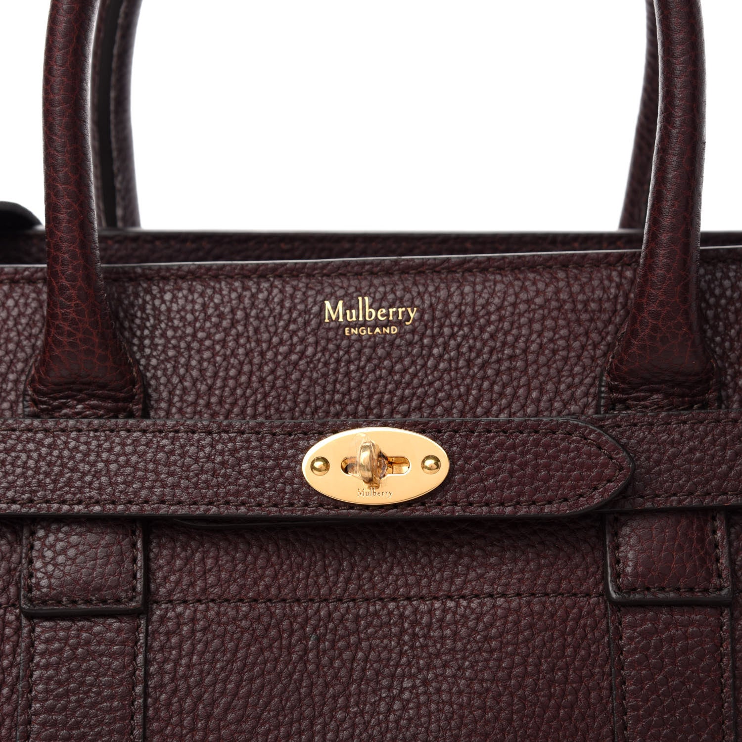 Mulberry Grain Vegetable Tanned Calfskin Small Zipped Bayswater Oxblood 9 of 9