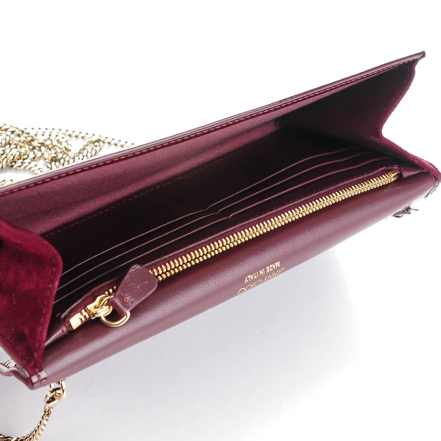 Patent Milla Wallet on Chain Bordeaux