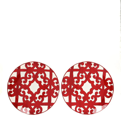 Hermes Porcelain Balcon du Guadalquivir Plate Set of 2 1 of 6