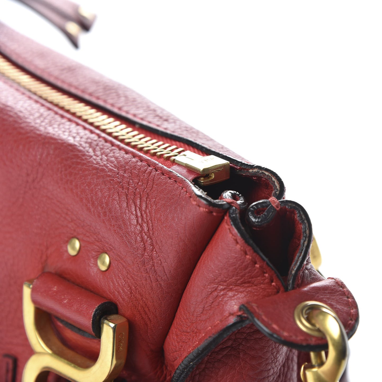 Calfskin Medium Marcie Satchel Red