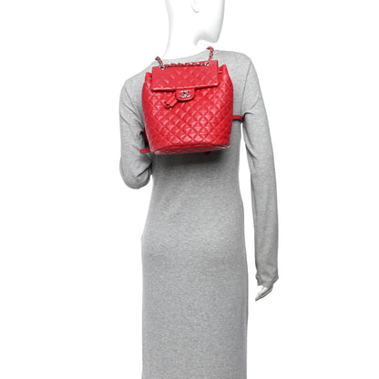 Chanel Lambskin Quilted Small Urban Spirit Backpack Red 2 of 13