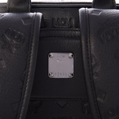 MCM Calfskin Ottomar Monogram Duke Backpack Black 6 of 9