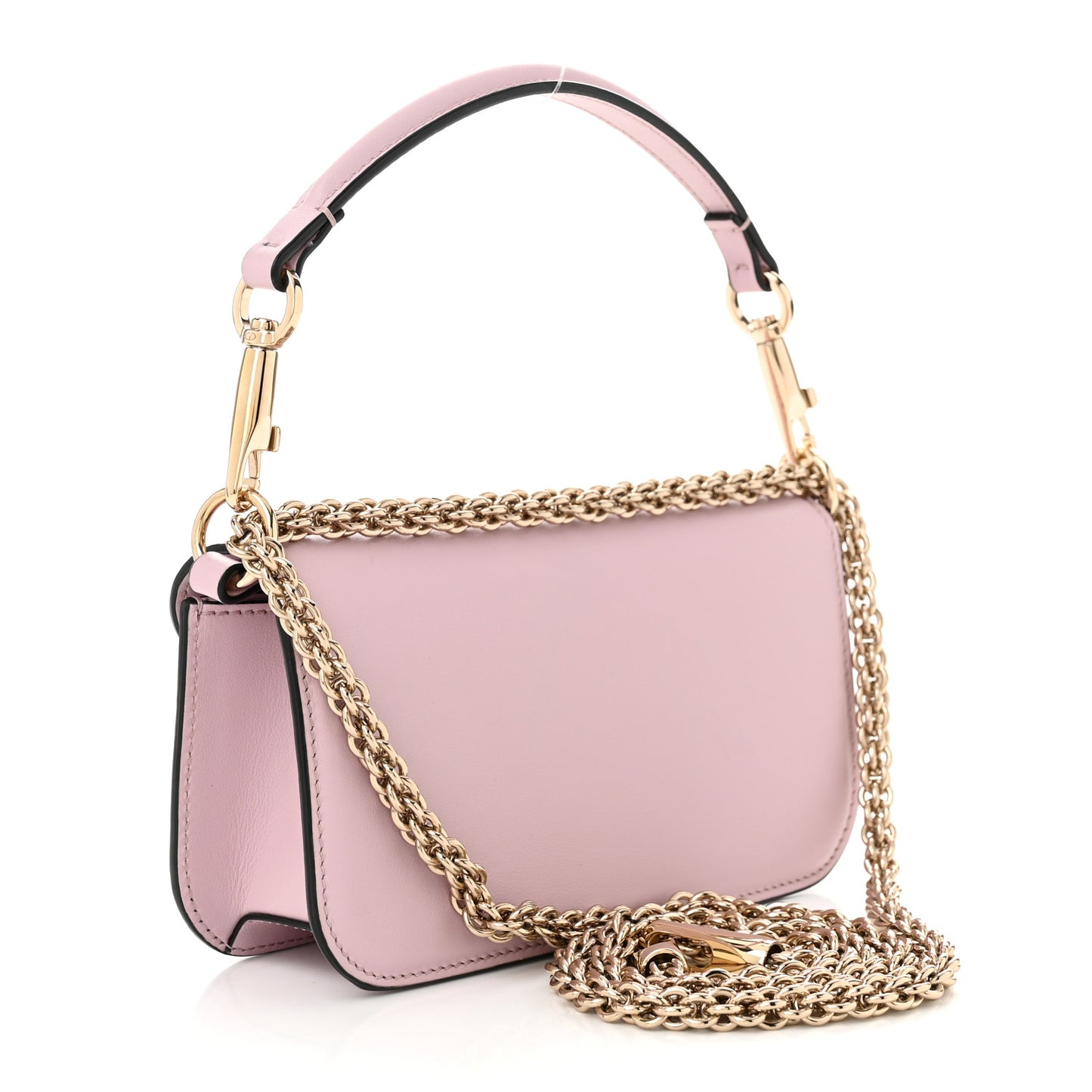 Calfskin Crystal Vlogo Small Loco Shoulder Bag Water Lilies