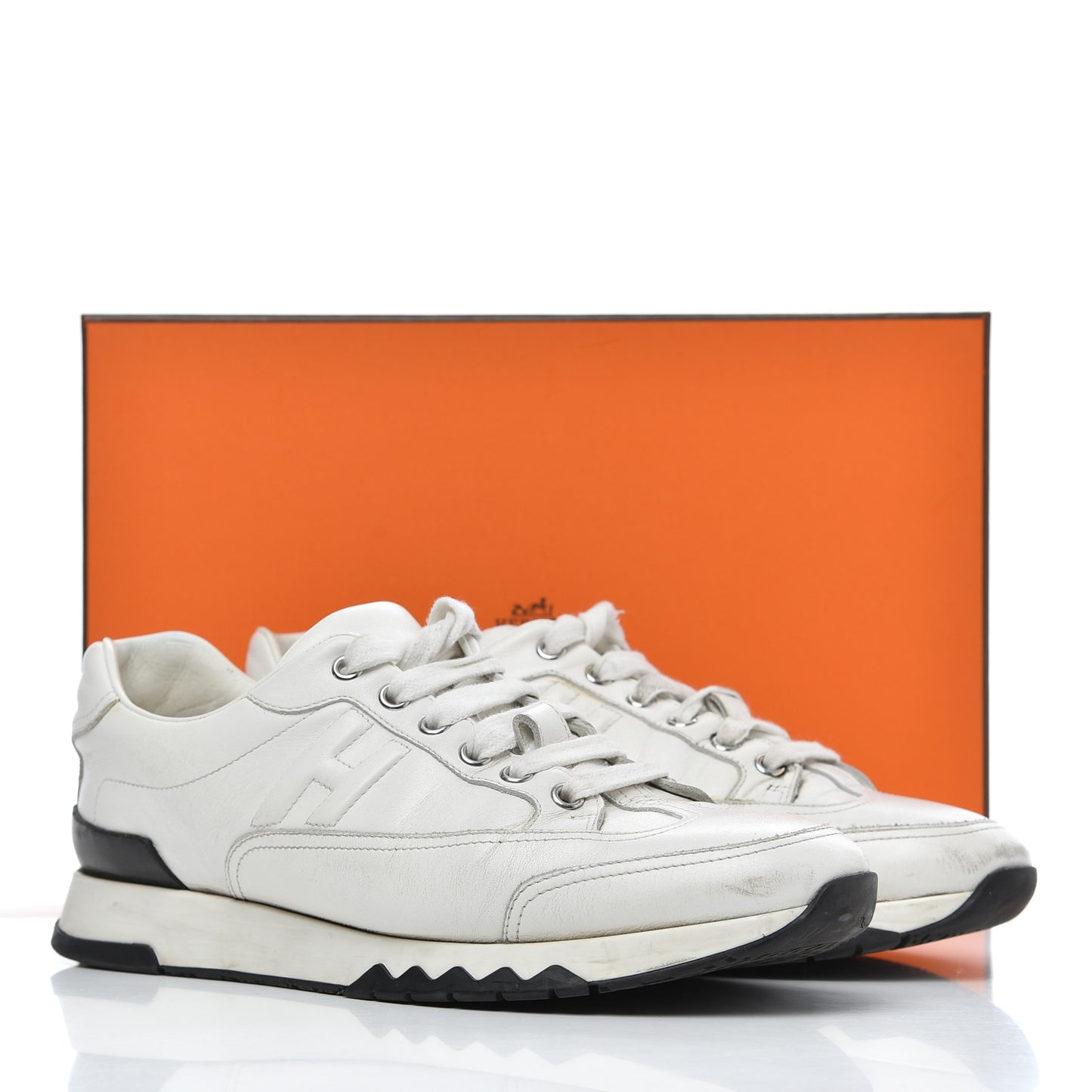 Calfskin Womens Trail Sneakers 39.5 White