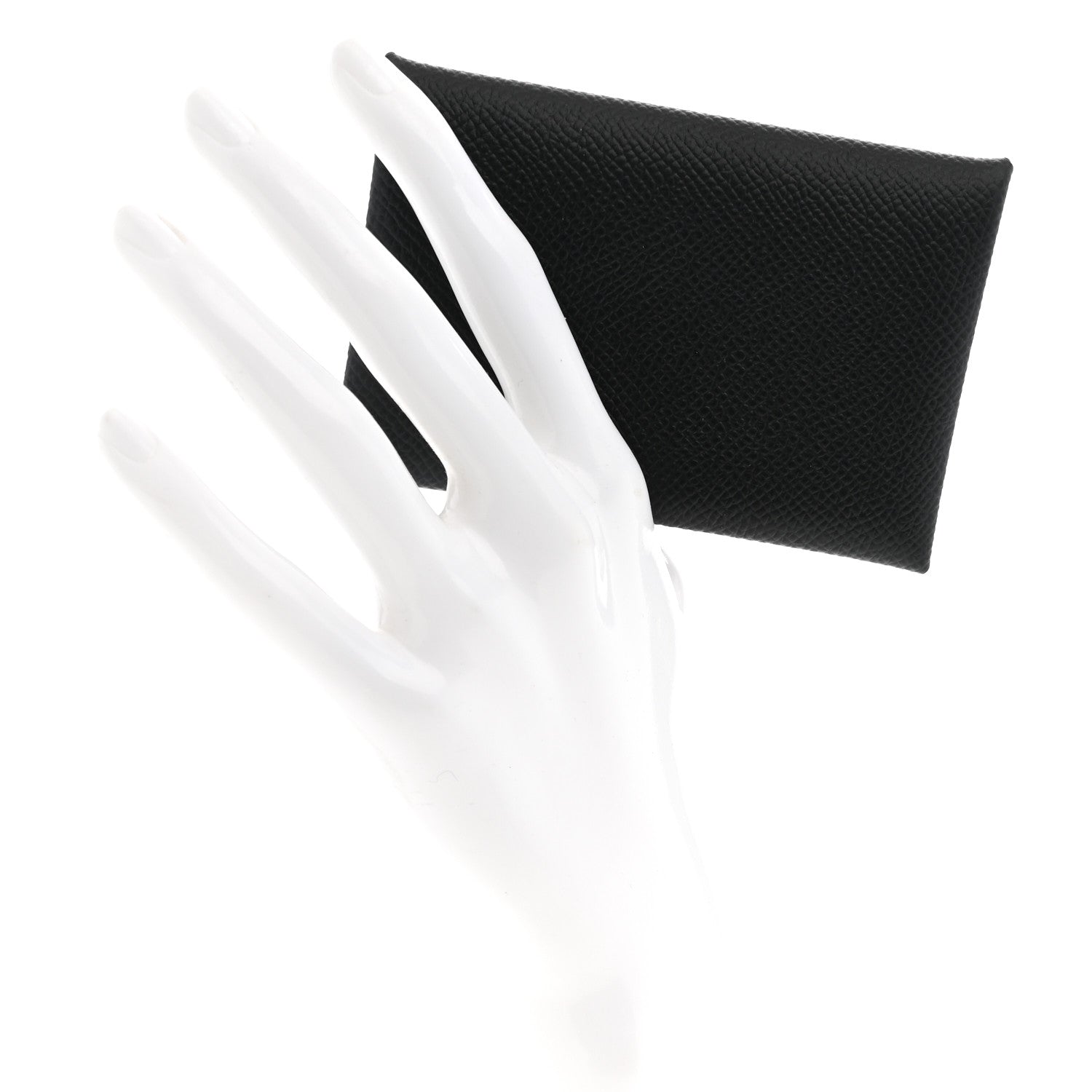 Hermes Epsom Calvi Card Case Black 2 of 8
