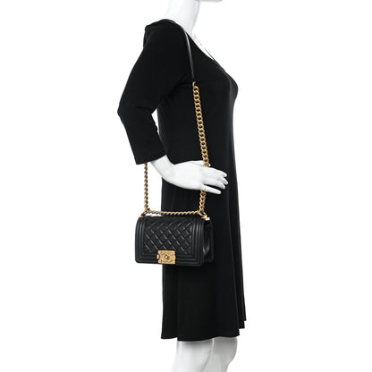 Chanel Lambskin Quilted Small Boy Flap Black 2 of 10