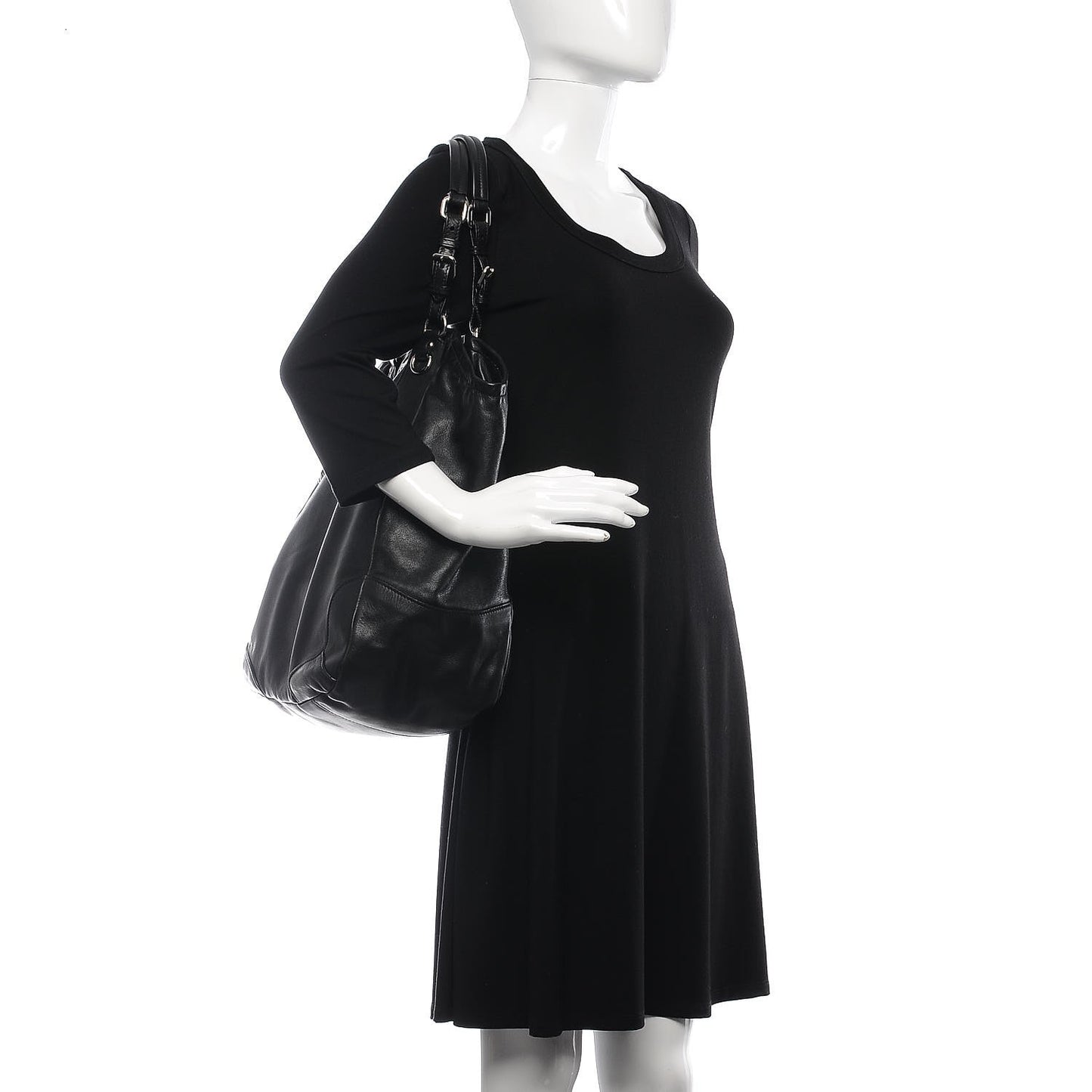 Soft Calf Shoulder Bag Black