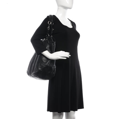 Prada Soft Calf Shoulder Bag Black 2 of 8
