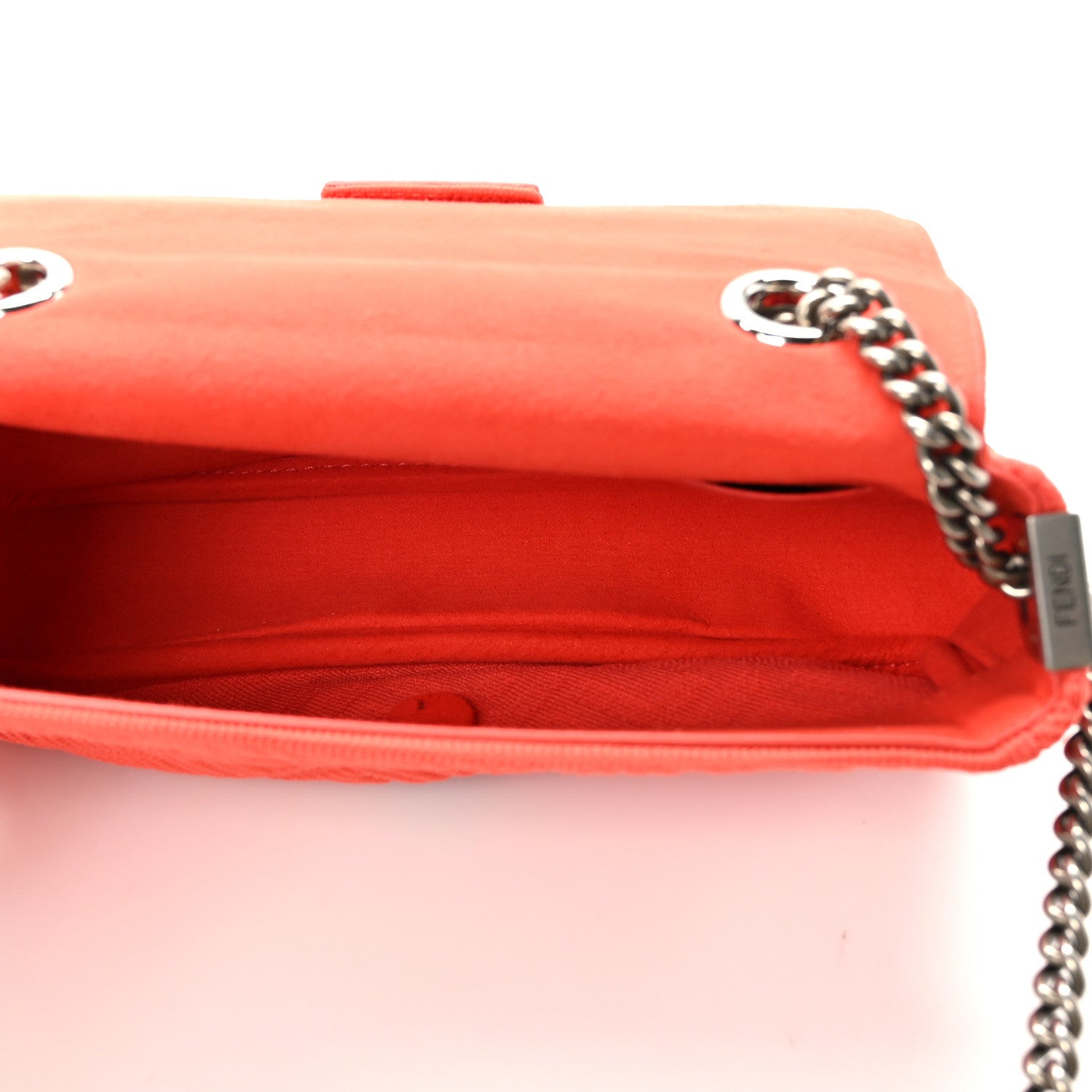 Fendi Technical Fabric FF Midi Chain Baguette Tulipano 5 of 13